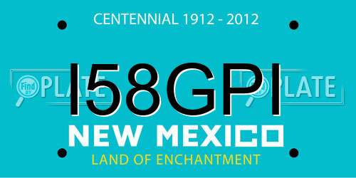 I58GPI New Mexico License Plate