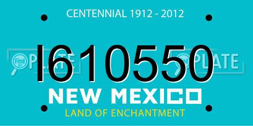 I610550 New Mexico License Plate