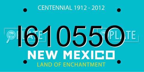 I61055O New Mexico License Plate