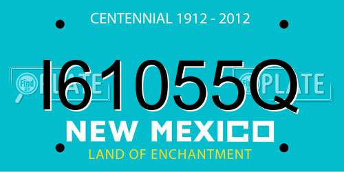 I61055Q New Mexico License Plate