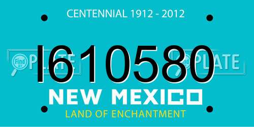 I610580 New Mexico License Plate