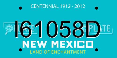 I61058D New Mexico License Plate