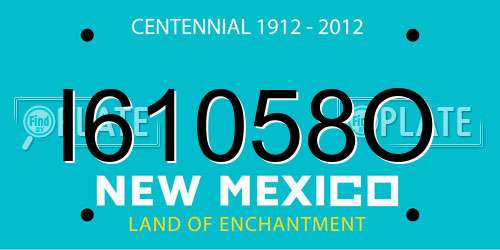 I61058O New Mexico License Plate