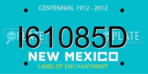 I61085D New Mexico License Plate