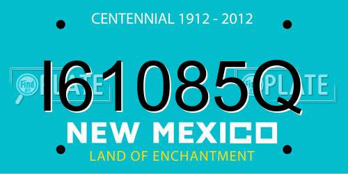 I61085Q New Mexico License Plate