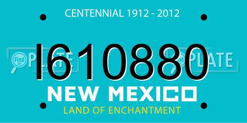 I610880 New Mexico License Plate