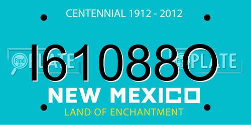 I61088O New Mexico License Plate