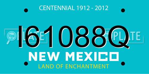 I61088Q New Mexico License Plate