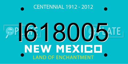 I618005 New Mexico License Plate