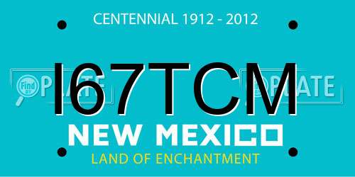 I67TCM New Mexico License Plate