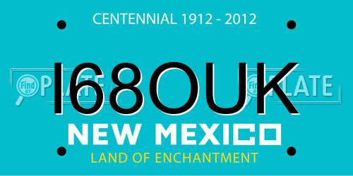 I68OUK New Mexico License Plate