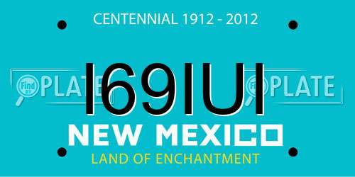 I69IUI New Mexico License Plate