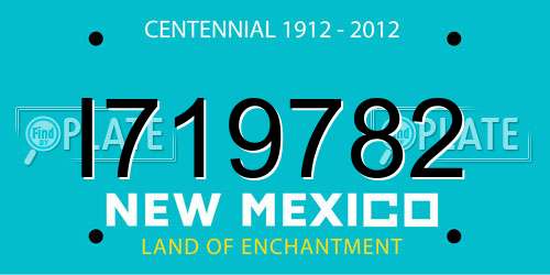 I719782 New Mexico License Plate