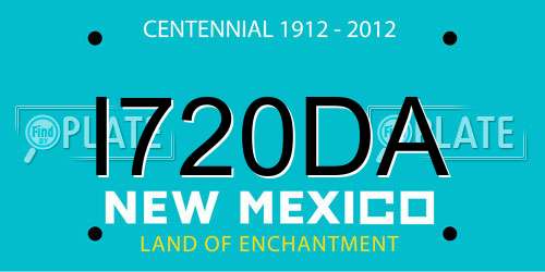 I720DA New Mexico License Plate