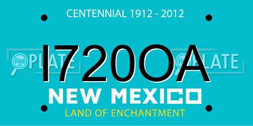 I720OA New Mexico License Plate