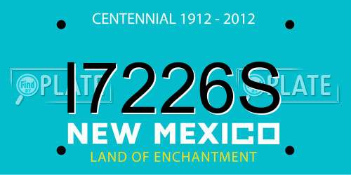 I7226S New Mexico License Plate
