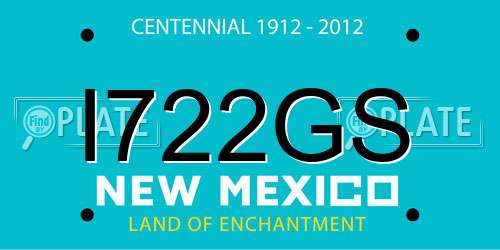 I722GS New Mexico License Plate
