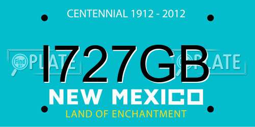 I727GB New Mexico License Plate