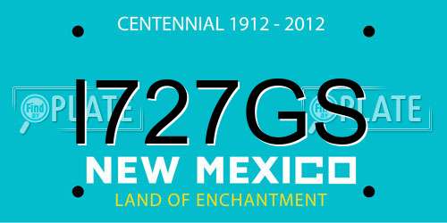 I727GS New Mexico License Plate