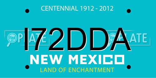 I72DDA New Mexico License Plate