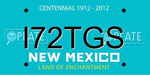 I72TGS New Mexico License Plate