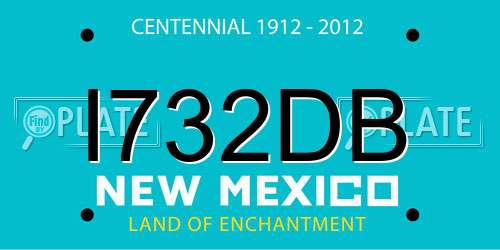 I732DB New Mexico License Plate