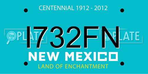 I732FN New Mexico License Plate