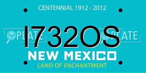 I732OS New Mexico License Plate