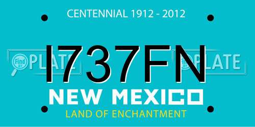 I737FN New Mexico License Plate