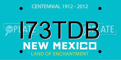 I73TDB New Mexico License Plate