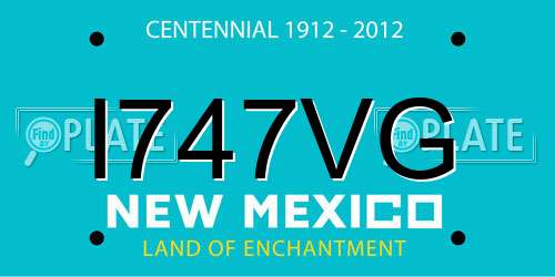 I747VG New Mexico License Plate