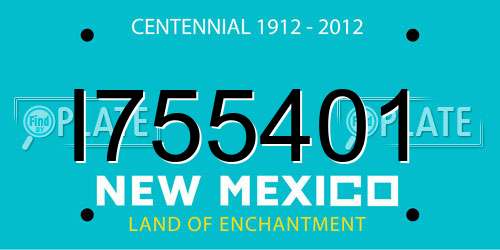 I755401 New Mexico License Plate