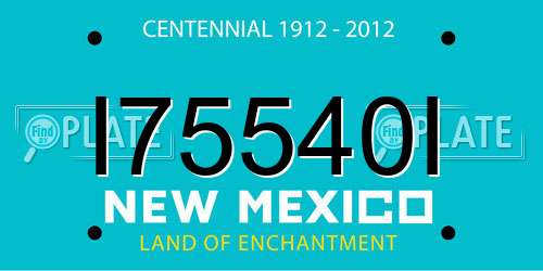 I75540I New Mexico License Plate