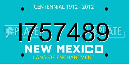 I757489 New Mexico License Plate