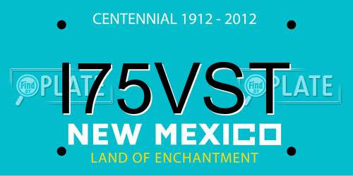 I75VST New Mexico License Plate