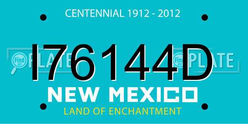 I76144D New Mexico License Plate