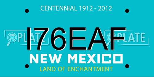I76EAF New Mexico License Plate