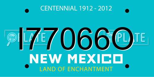 I77066O New Mexico License Plate