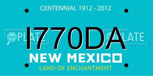 I770DA New Mexico License Plate