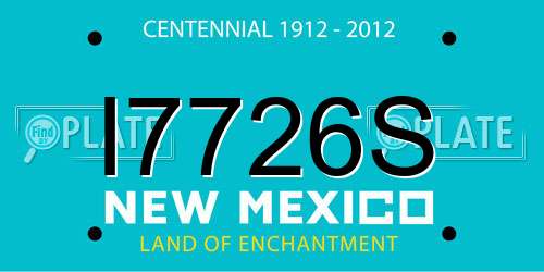 I7726S New Mexico License Plate