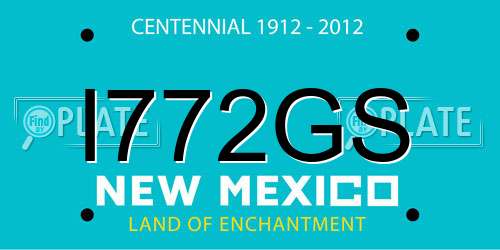 I772GS New Mexico License Plate