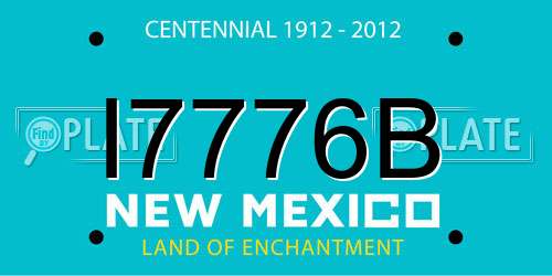 I7776B New Mexico License Plate