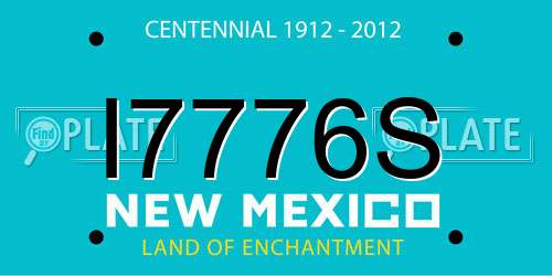 I7776S New Mexico License Plate