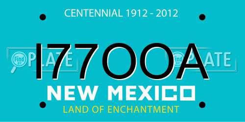 I77OOA New Mexico License Plate