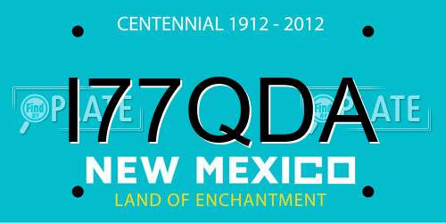 I77QDA New Mexico License Plate