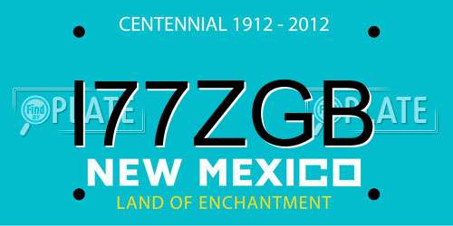 I77ZGB New Mexico License Plate
