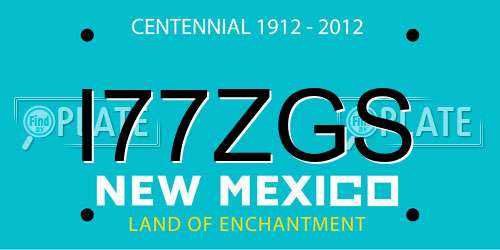I77ZGS New Mexico License Plate