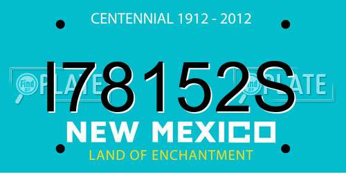 I78152S New Mexico License Plate