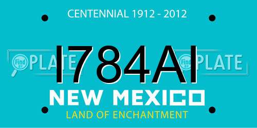 I784AI New Mexico License Plate