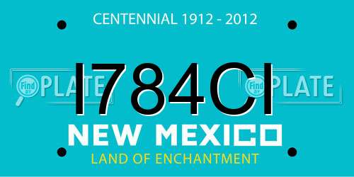 I784CI New Mexico License Plate
